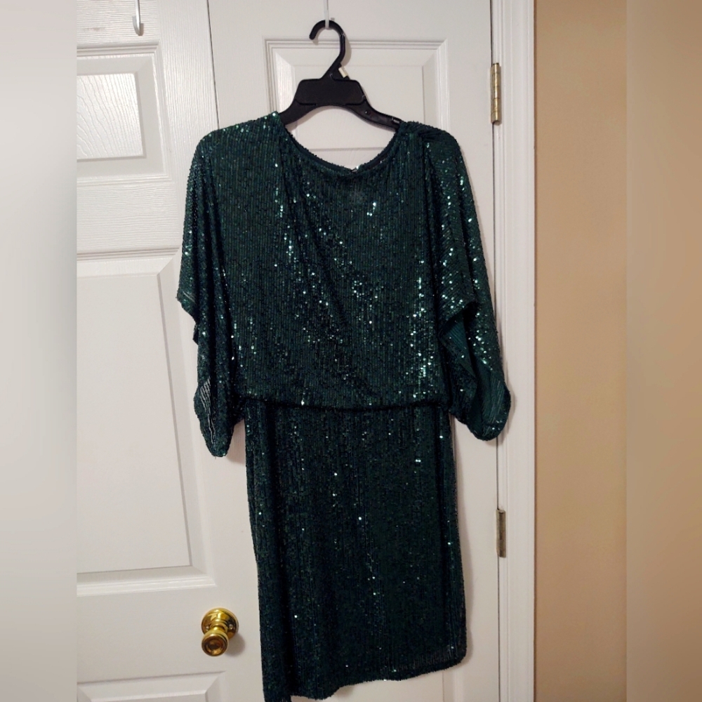 Green sequin dress size 8